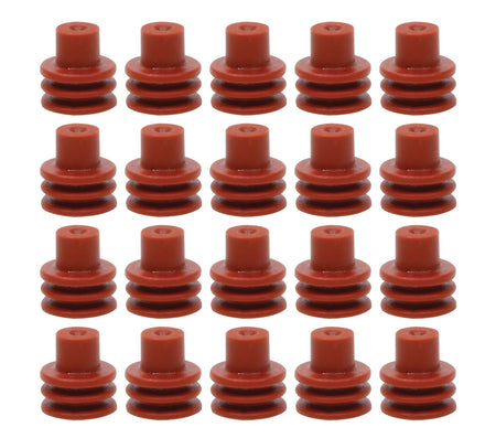 QuickCar 24-18 Gauge Weather Pack Cable Seal - Red (Set of 20)