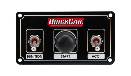 QuickCar ICP Single Box Black Dirt W/3 Wheel Brake - Dash Mount - 4.625 x 2.5 in - Black