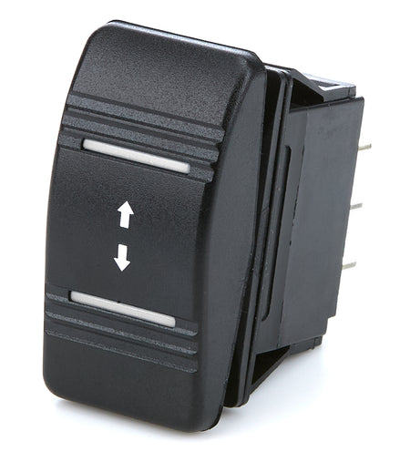 QuickCar Momentary Rocker Switch - 12V - Black