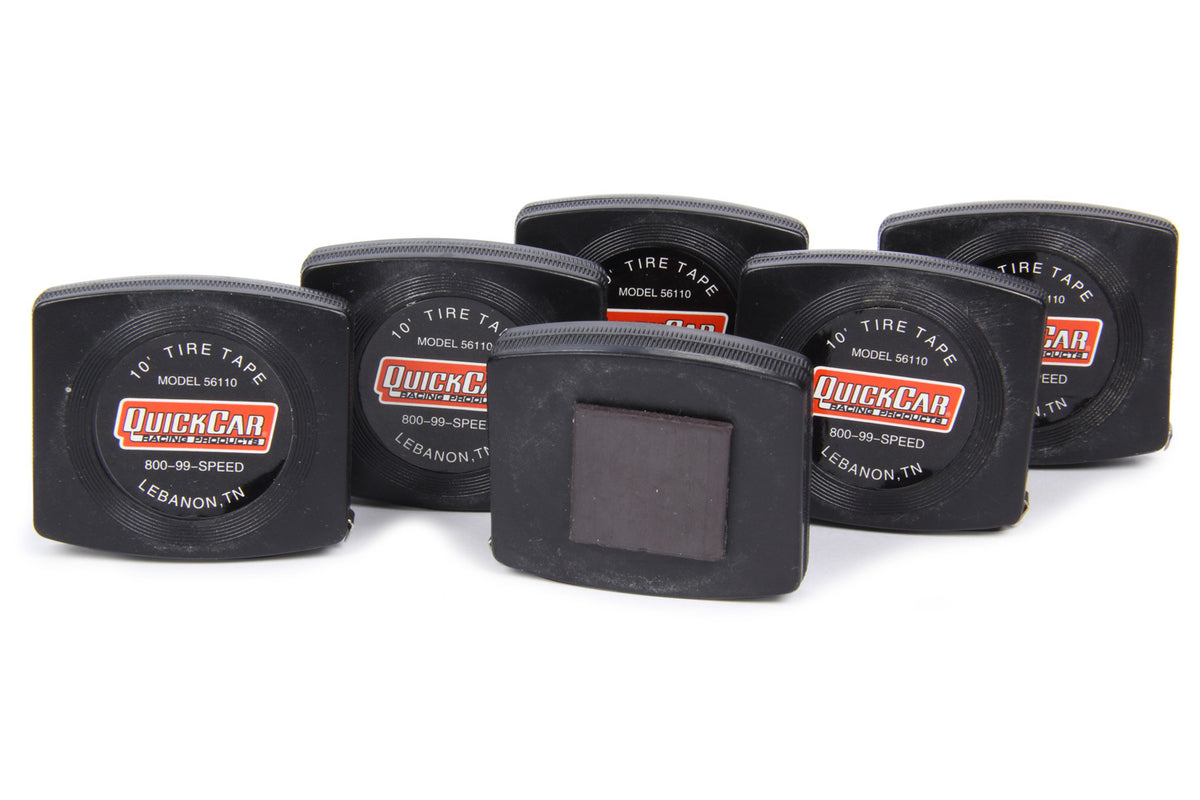 QuickCar Tape Measure - 10 ft Length - 0.25 in Width - Magnetic Back (Set of 6)