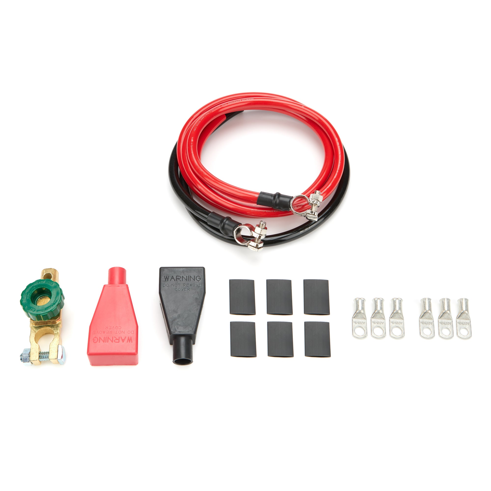 QuickCar 2 Gauge Battery Cable Kit - 6 ft Red / 3 ft Black