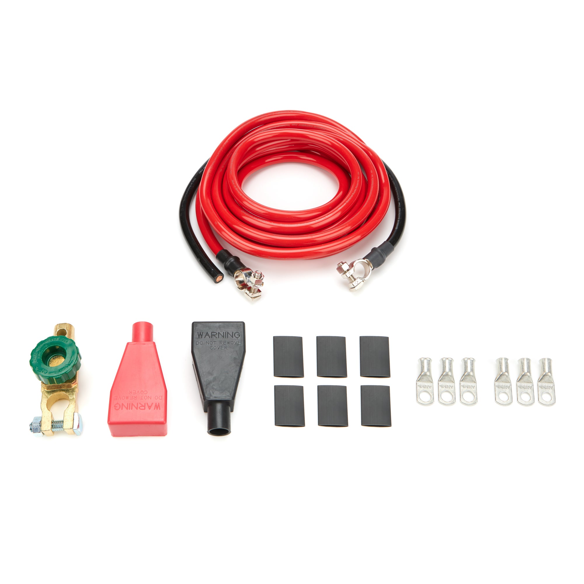QuickCar 2 Gauge Battery Cable Kit - 15 ft Red / 2 ft Black
