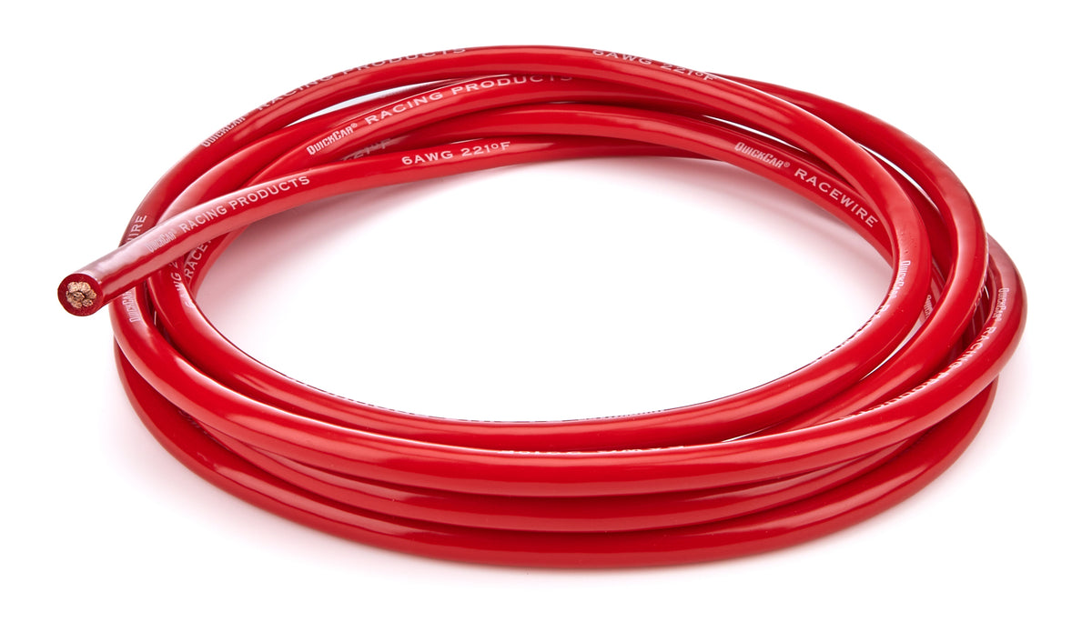 QuickCar 6 Gauge Battery Cable - 10 ft - Red