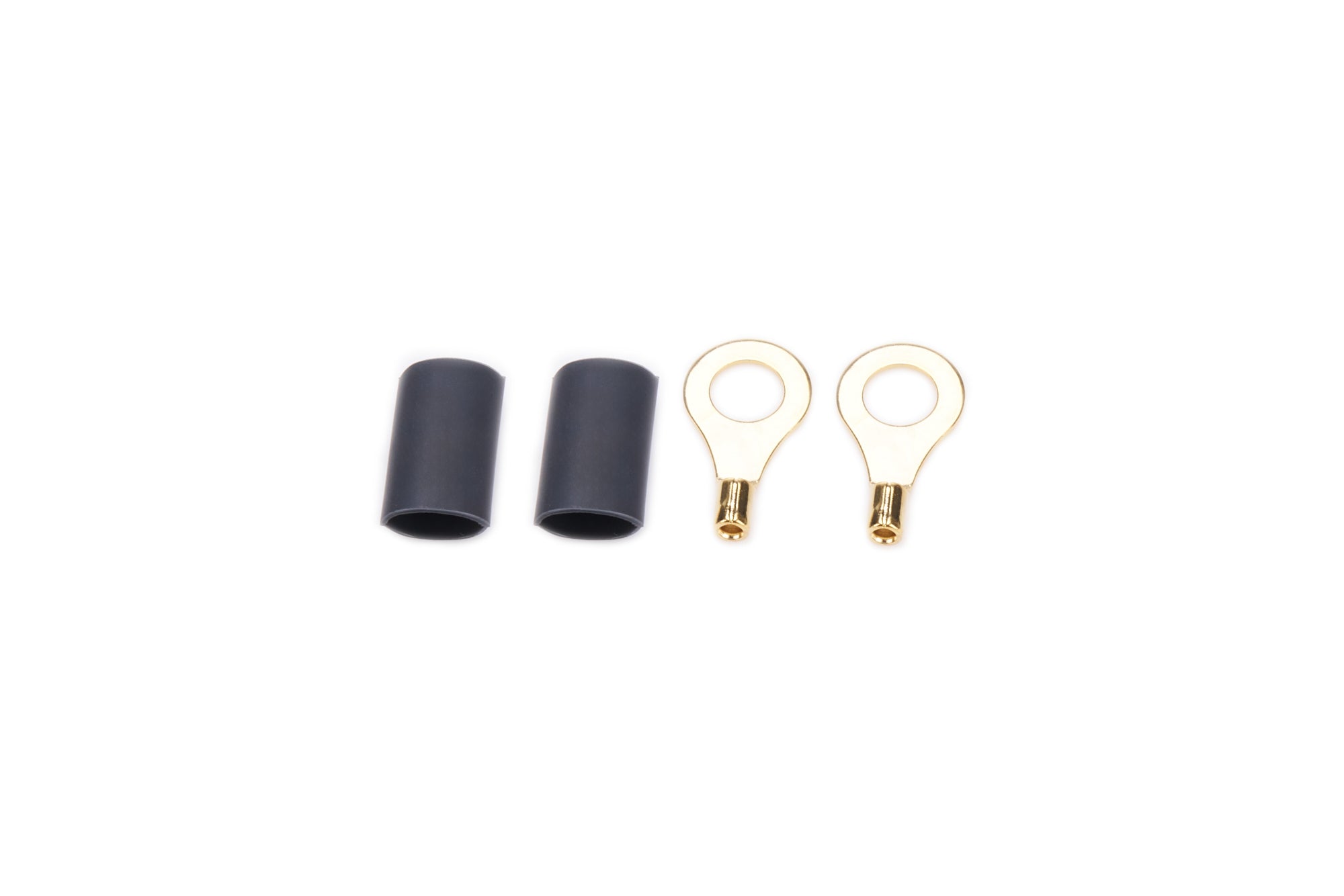 QuickCar Ring Terminal - 1/4 in Hole - 18-22 Gauge Wire - Heat Shrink (Pair)