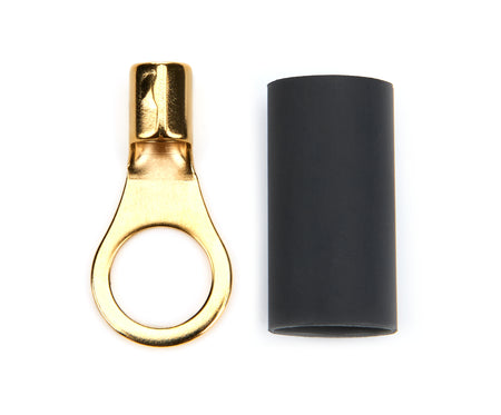 QuickCar Ring Terminal - 3/8 in Hole - 10-12 Gauge Wire - Heat Shrink (Pair)