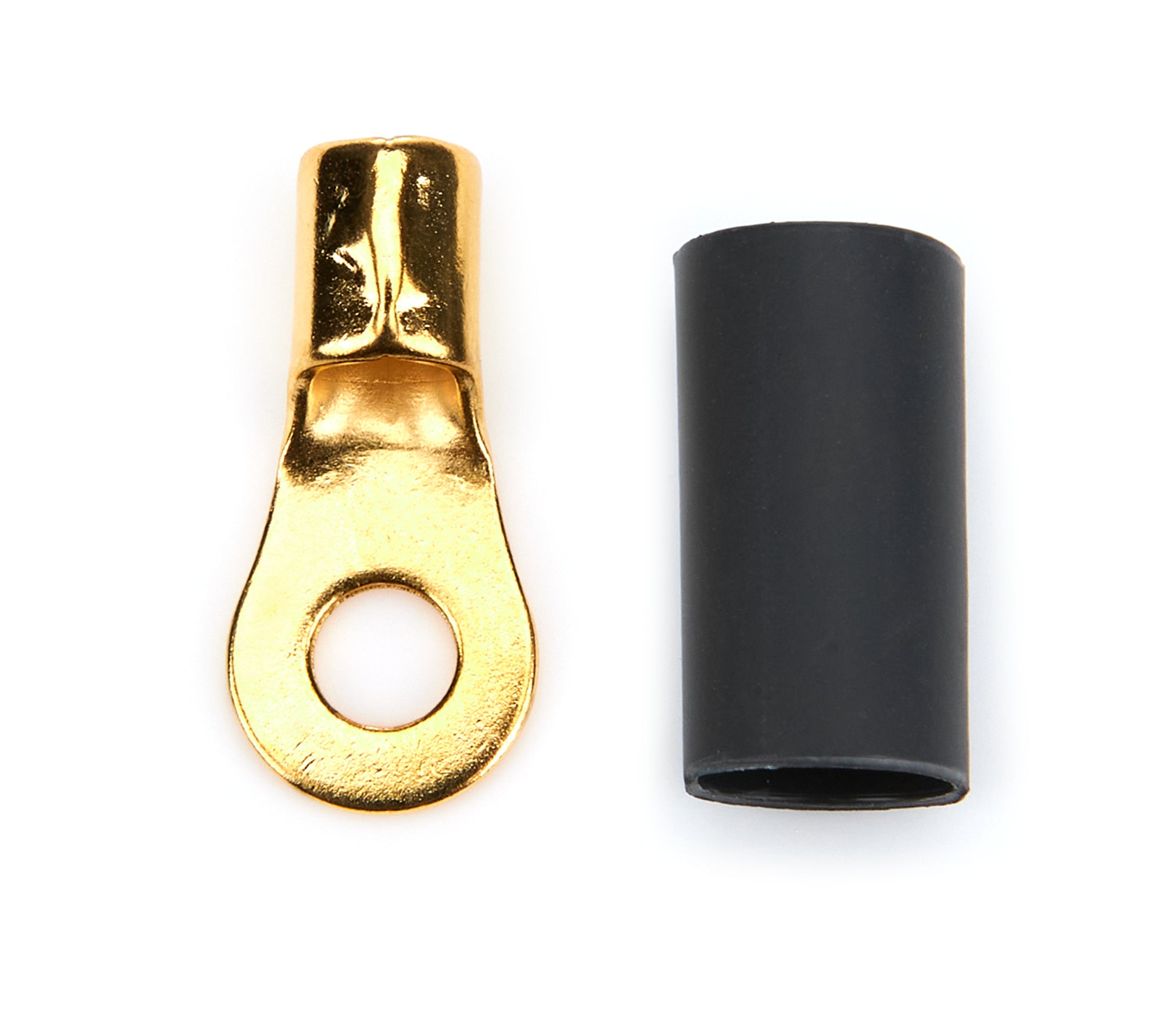 QuickCar Ring Terminal - #8 Hole - 10-12 Gauge Wire - Heat Shrink (Pair)