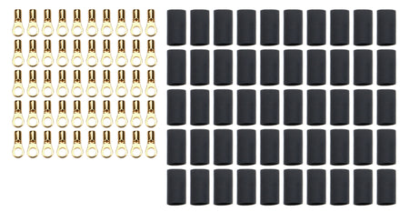 QuickCar Ring Terminal - #6 16-22 Gauge Wire - Heat Shrink (50 Pack)