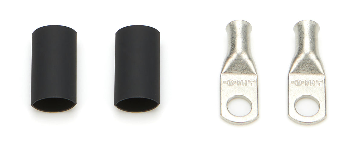 QuickCar 6 Gauge Wire 1/4 in Ring Terminal - Copper - Tin (Pair)