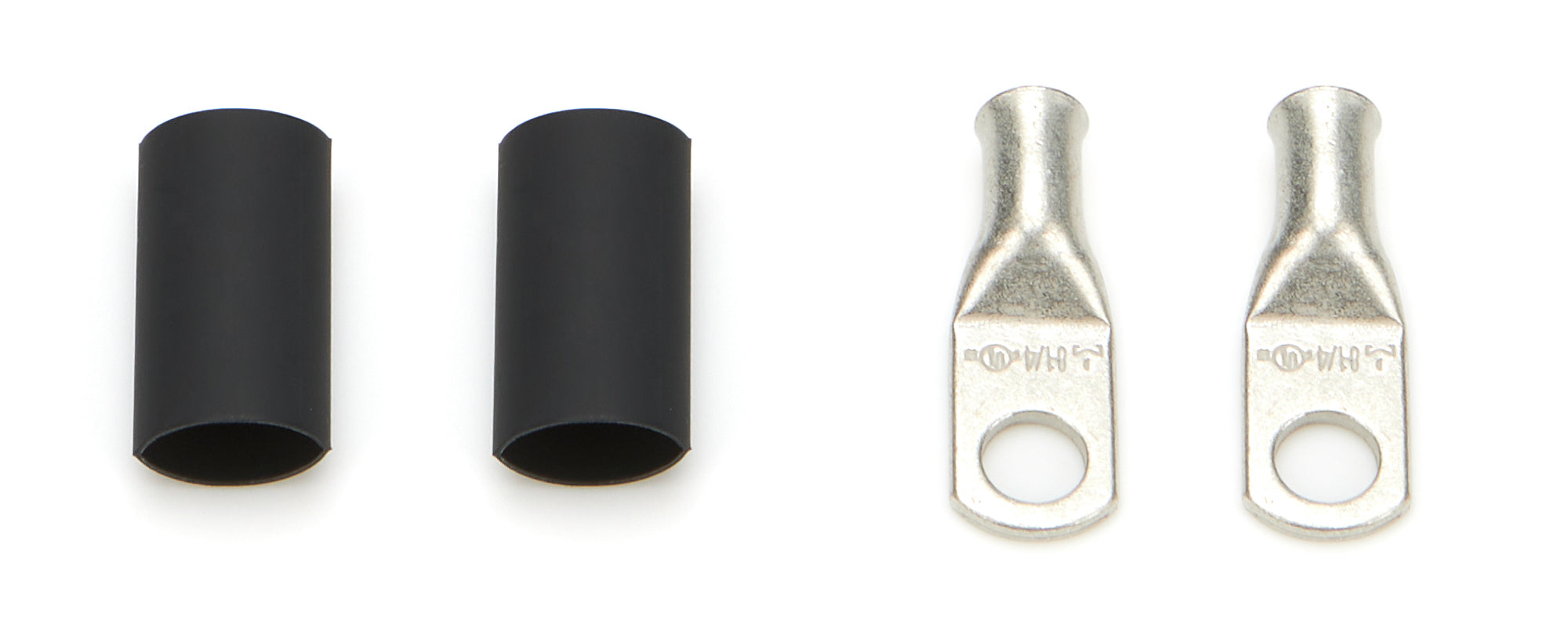 QuickCar 6 Gauge Wire 1/4 in Ring Terminal - Copper - Tin (Pair)