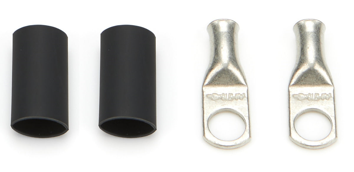 QuickCar 6 Guage Wire 1/2 in Ring Terminal - Copper - Tin (Pair)