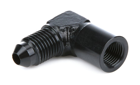 QuickCar 90 Degree 4 AN Male to 1/8 in NPT Gauge Port Gauge Adapter Fitting - Blue