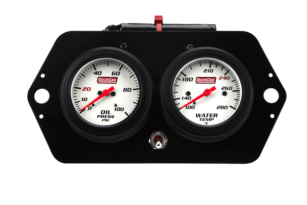 QuickCar Extreme Gauge Panel - 2-5/8 in Diameter - White Face 61-7705