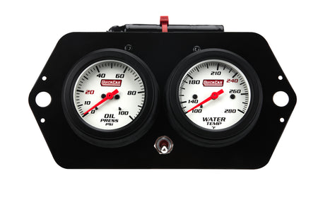 QuickCar Extreme Gauge Panel - 2-5/8 in Diameter - White Face 61-7705