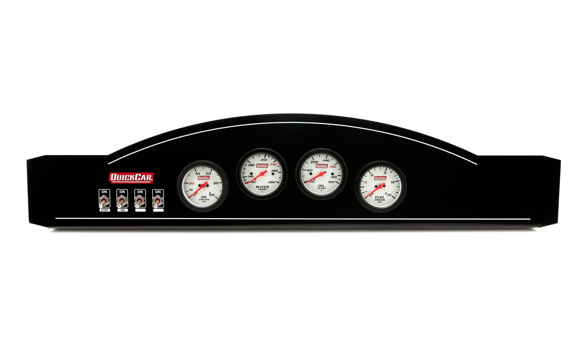 QuickCar Extreme Gauge Panel - Single Ignition - Dual Pickup - 2-5/8 in Diameter - White Face 61-821-034