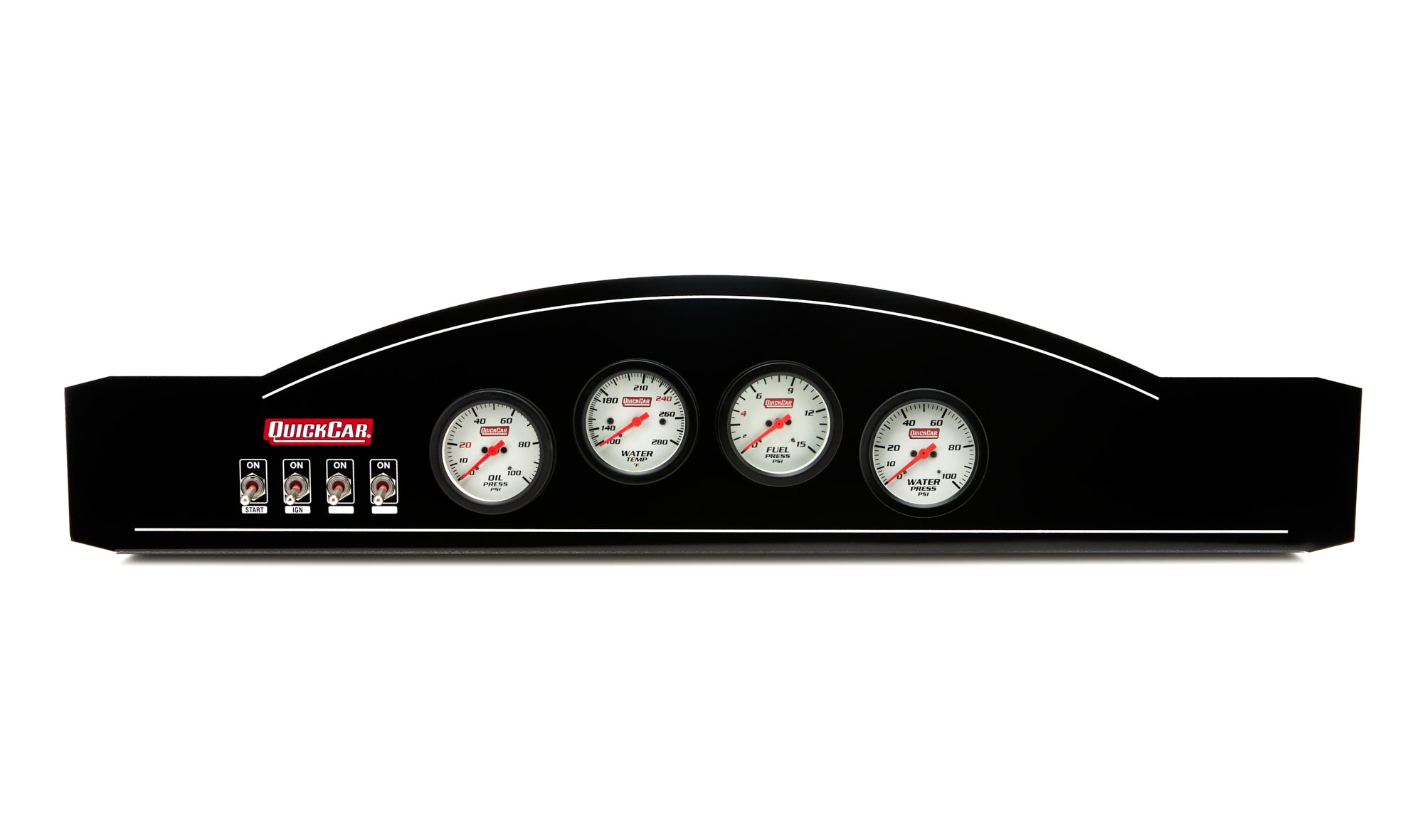 QuickCar Extreme Gauge Panel - Single Ignition - Dual Pickup - 2-5/8 in Diameter - White Face 61-826-034