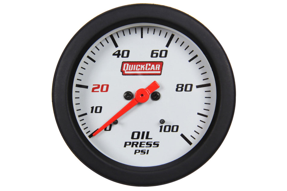 QuickCar Extreme Oil Pressure Gauge w/ Built-In LED Warning Light - 2-5/8"