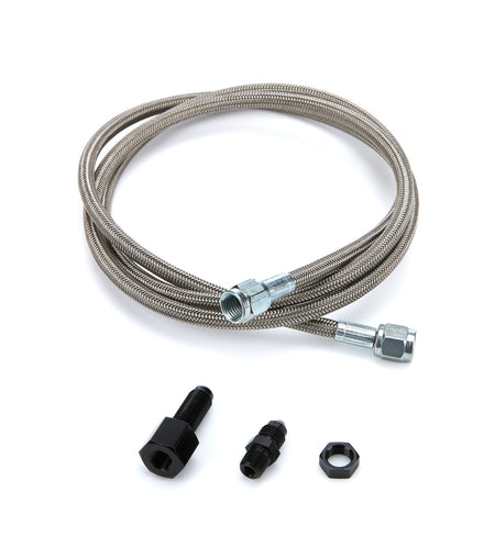 QuickCar Braided Stainless PTFE Gauge Line Kit - 4 AN - 60 in Long - Braided Stainless