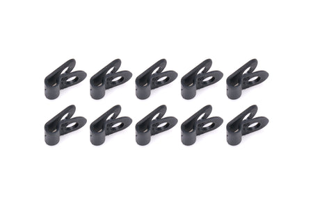 QuickCar Adel Line Clamp - Nylon - 1/8 in ID - Black (Set of 10)
