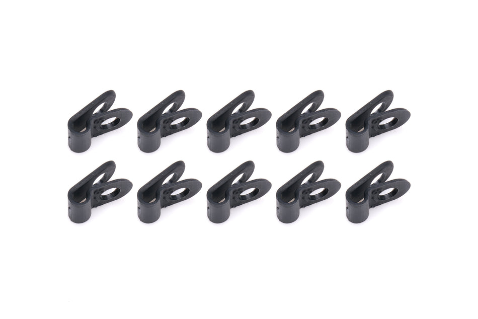 QuickCar Adel Line Clamp - Nylon - 1/8 in ID - Black (Set of 10)