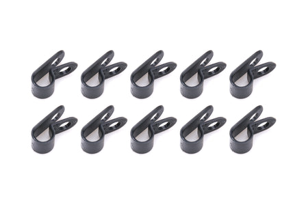 QuickCar Adel Line Clamp - Nylon - 1/4 in ID - Black (Set of 10)