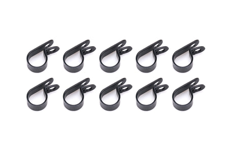 QuickCar Adel Line Clamp - Nylon - 1/2 in ID - Black (Set of 10)