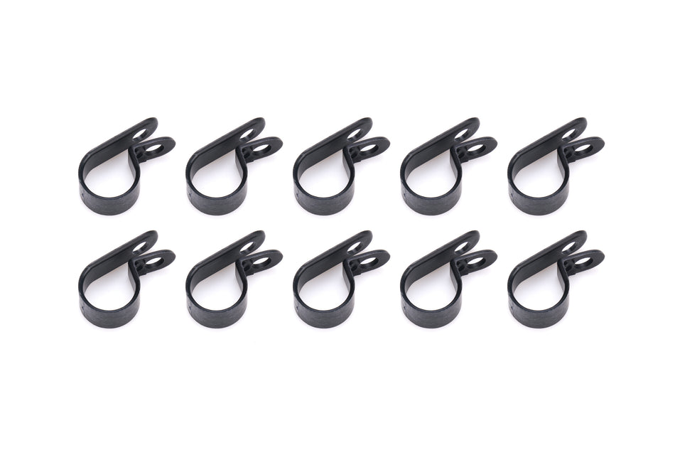 QuickCar Adel Line Clamp - Nylon - 1/2 in ID - Black (Set of 10)