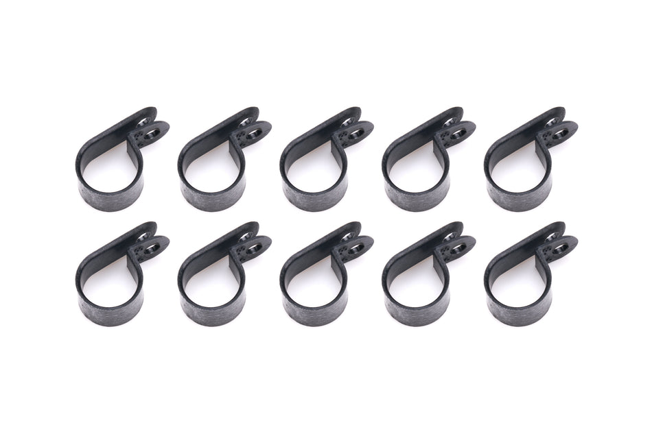 QuickCar Adel Line Clamp - Nylon - 5/8 in ID - Black (Set of 10)