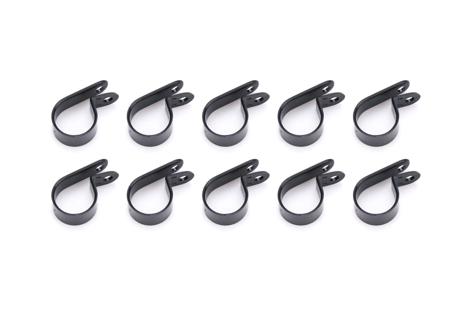QuickCar Adel Line Clamp - Nylon - 3/4 in ID - Black (Set of 10)