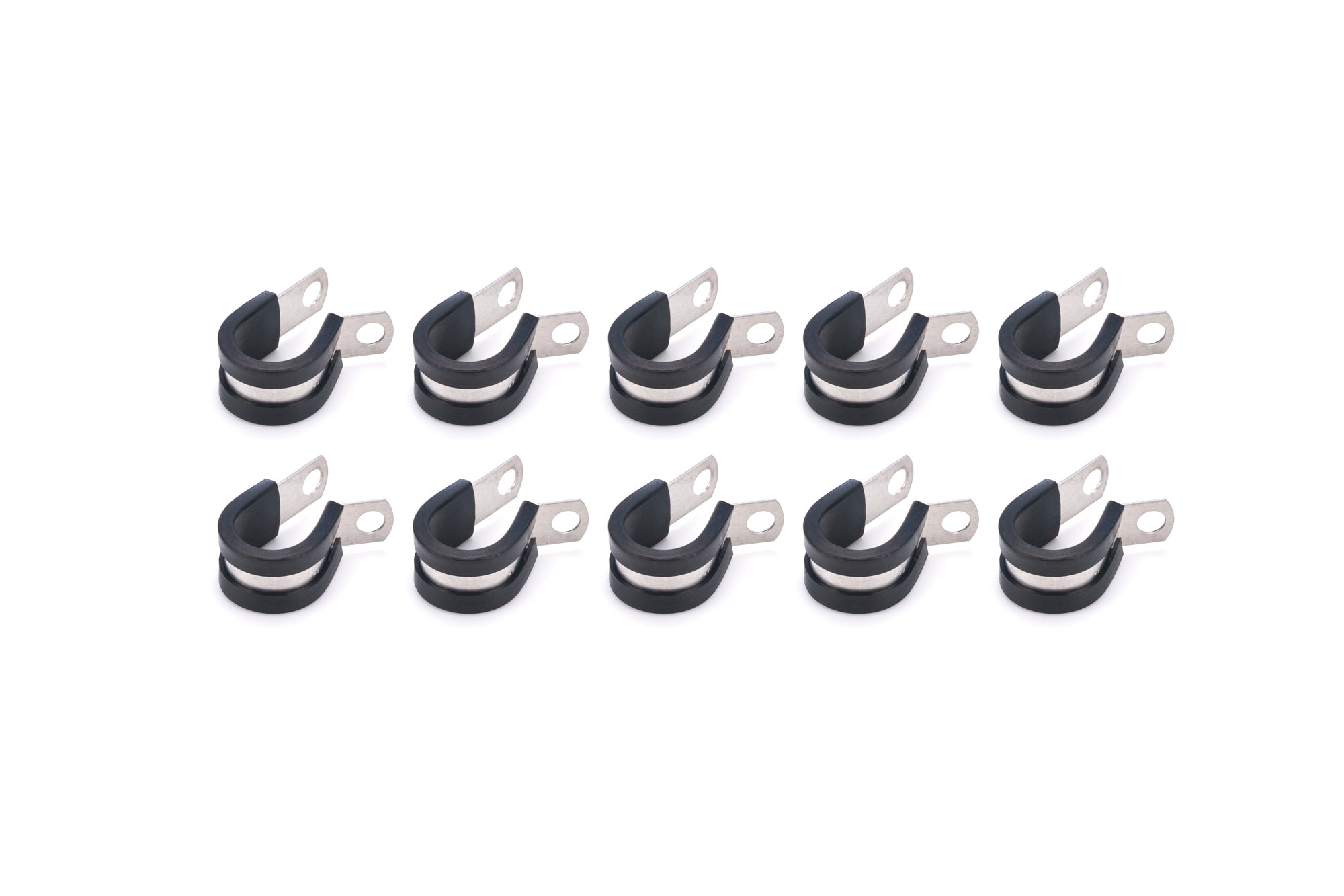 QuickCar Adel Line Clamp - Aluminum - Rubber Lining - 5/8 in ID (Set of 10)