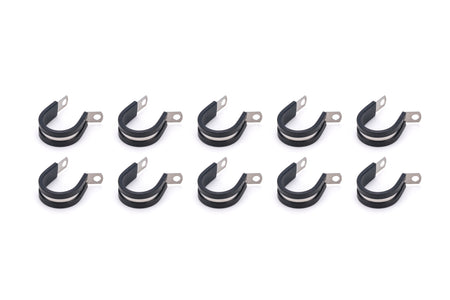 QuickCar Adel Line Clamp - Aluminum - Rubber Lining - 1 in ID (Set of 10)