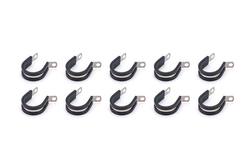 QuickCar Adel Line Clamp - Aluminum - Rubber Lining - 1 in ID (Set of 10)