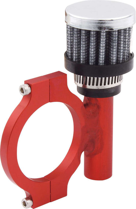 QuickCar Clamp-On Round Breather - 1/2 in OD Tube - Chrome 66-937