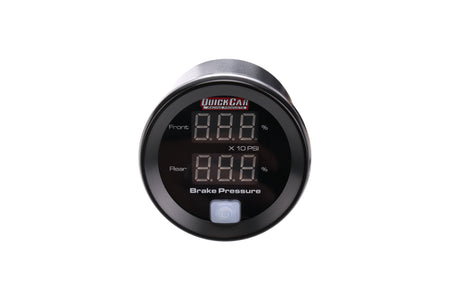QuickCar Digital 2-1/16 in Brake Bias Gauge - 0-1600 psi - Black Face