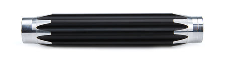 QuickCar Scalloped Aluminum Suspension Tube - 6-1/2 in Long - 3/4-16 in Female Thread - Black / Natural