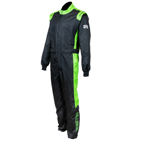 Zamp ZR-40 Youth Race Suit - Black / Green
