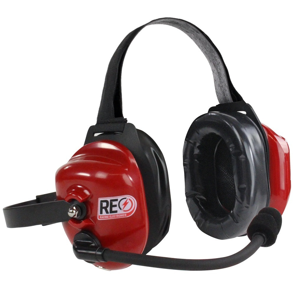 Racing Electronics 2-Way Headset - 1 Talk Port - Behind the Neck - Red