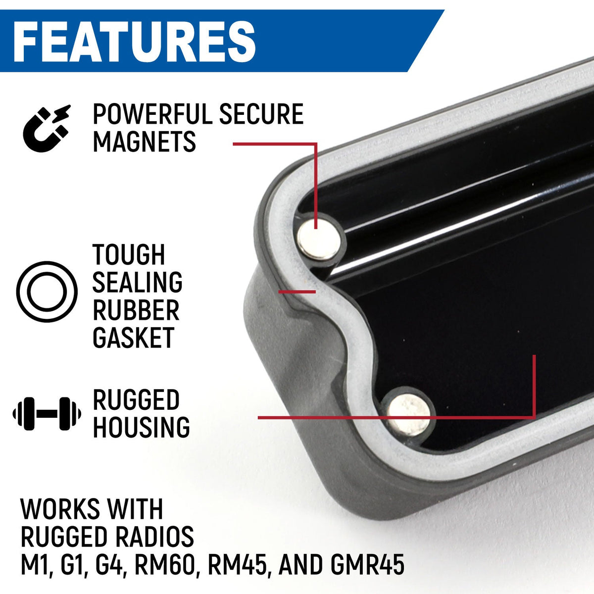 Rugged Radios Rugged Radios Magnetic Radio Cover RCM