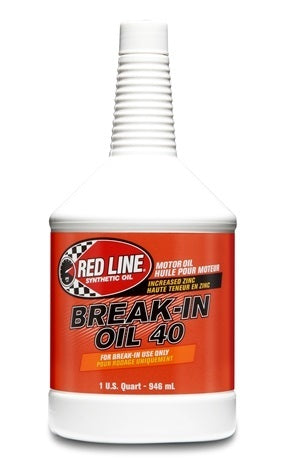 Red Line Break-In Oil 40 High Zinc 40W Motor Oil - 1 Qt Bottle