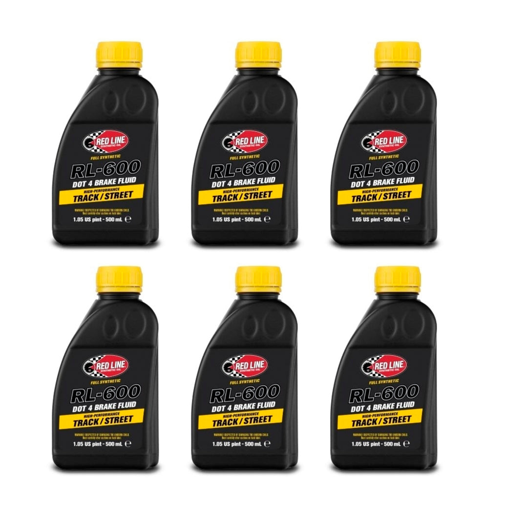 Red Line RL-600 DOT 4 Brake Fluid - 16.9 oz (Case of 6)