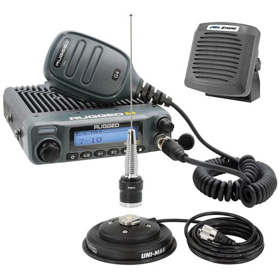 Rugged Radios Rambler G4 GMRS Mobile Radio Kit w/ External Speaker - 46 Watt