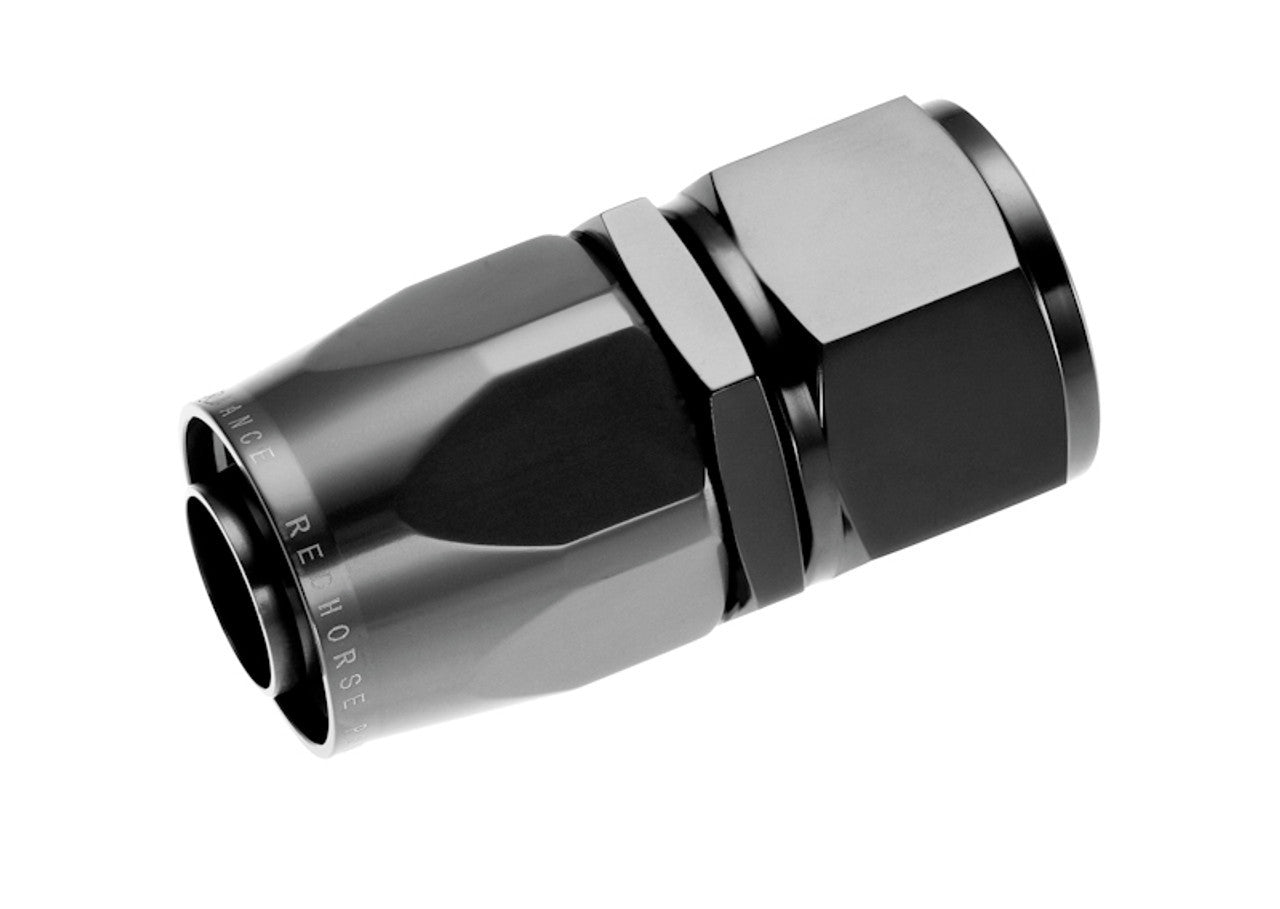Redhorse Performance 1000 Series 8 AN Hose to 8 AN Female Straight Hose End - Black