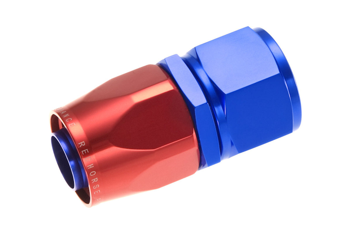 Redhorse Performance 1000 Series 12 AN Hose to 12 AN Female Straight Hose End - Blue / Red