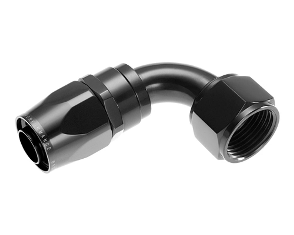 Redhorse Performance 1090 Series 16 AN Hose to 16 AN Female 90 Degree Swivel Hose End - Black
