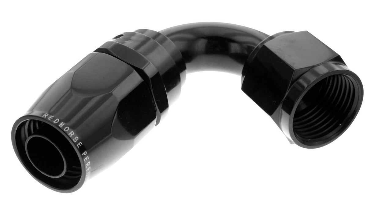 Redhorse Performance 1120 Series 16 AN Hose to 16 AN Female 120 Degree Swivel Hose End - Black