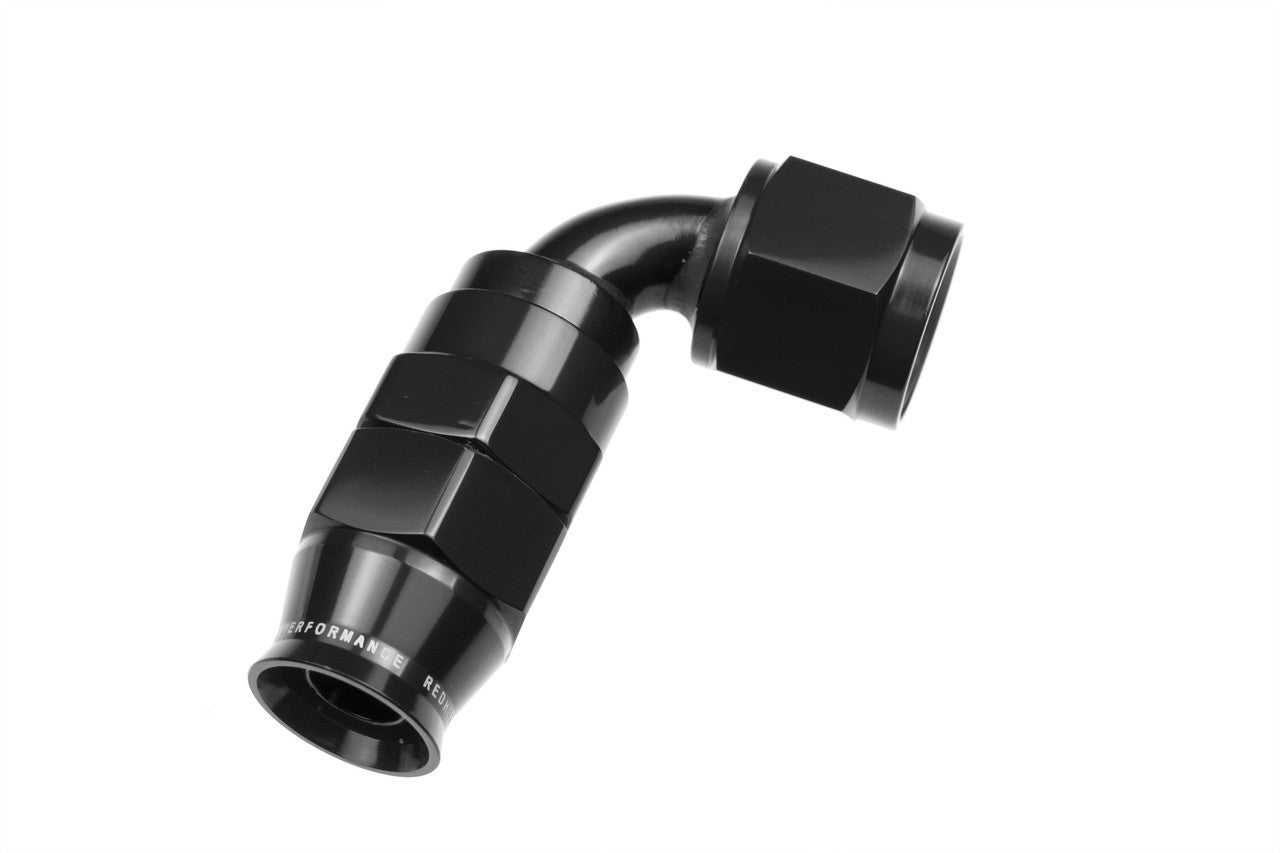 Redhorse Performance 1290 Series 8 AN PTFE Hose to 8 AN Female 90 Degree Swivel Hose End - Black