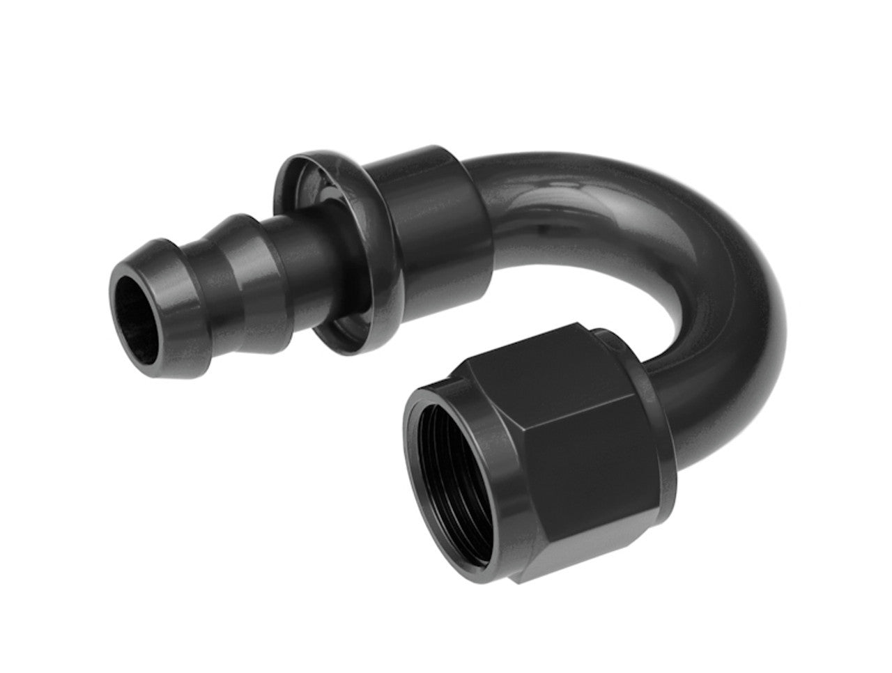 Redhorse Performance 2180 Series 10 AN Hose to 10 AN Female 180 Degree Hose End - Black