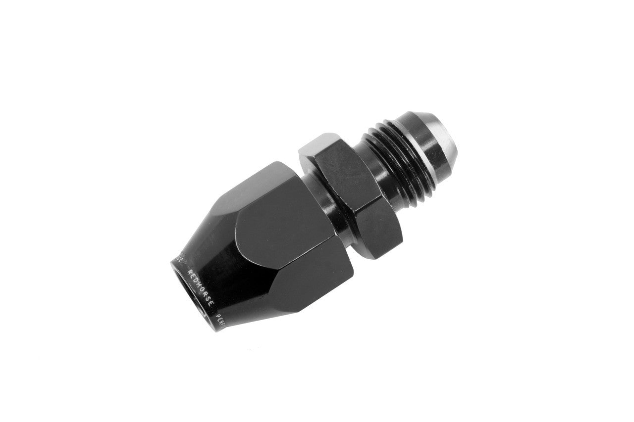 Redhorse Performance 3100 Series 6 AN Male to 3/8 in Compression Fitting Straight Hard Line Adapter - Black