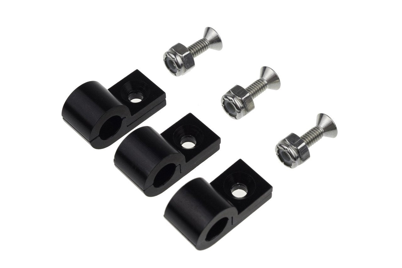 Redhorse Performance 320 Series 2-Piece Line Clamp - Black - 3/8 in ID (Set of 6) 320-38-2