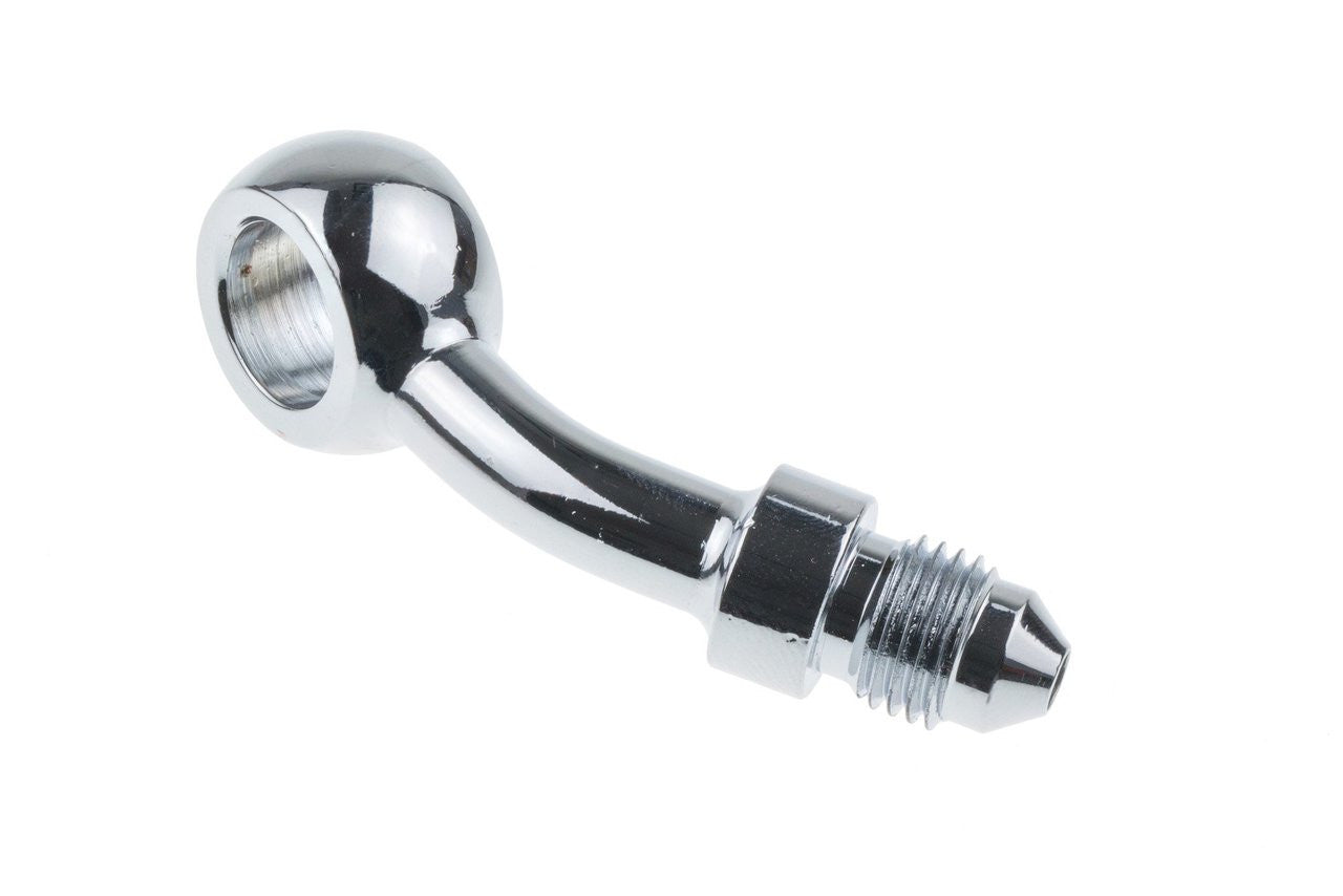 Redhorse Performance 3200 Series 3 AN Male to 10 mm Banjo 35 Degree Steel Brake Adapter Banjo - Nickel