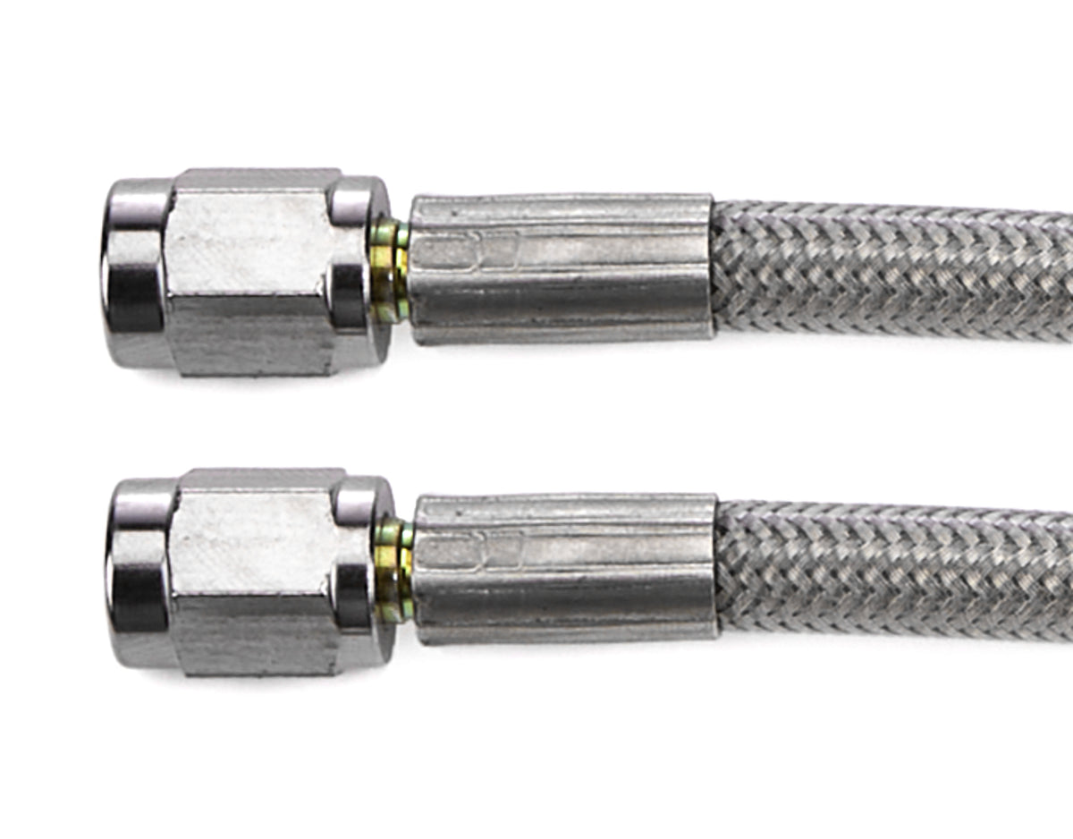 Redhorse Performance 3300 Series Braided Stainless PTFE Brake Hose - 15 in - 3 AN Hose - 3 AN Straight Female